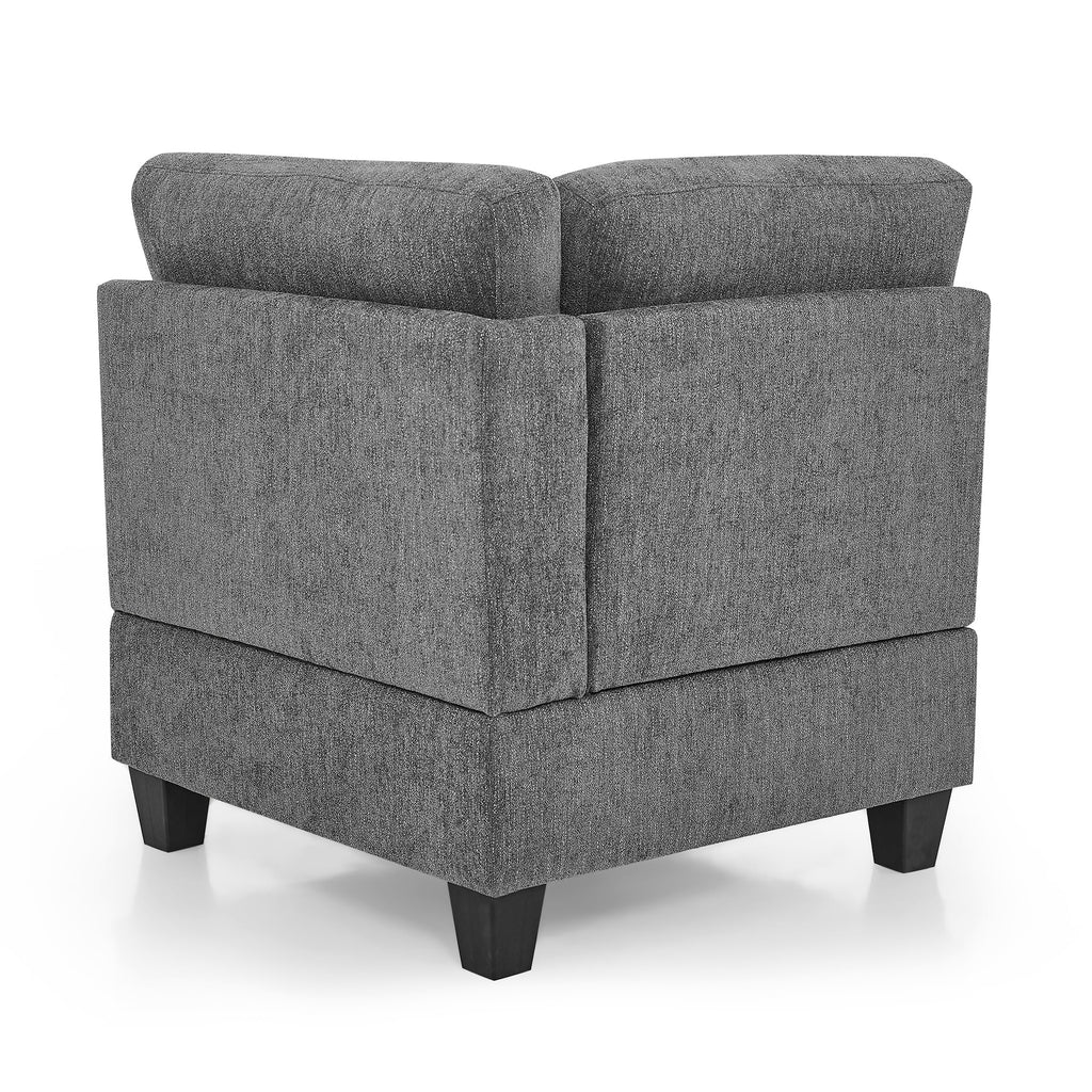 Grey Chenille Corner Sofa Q307