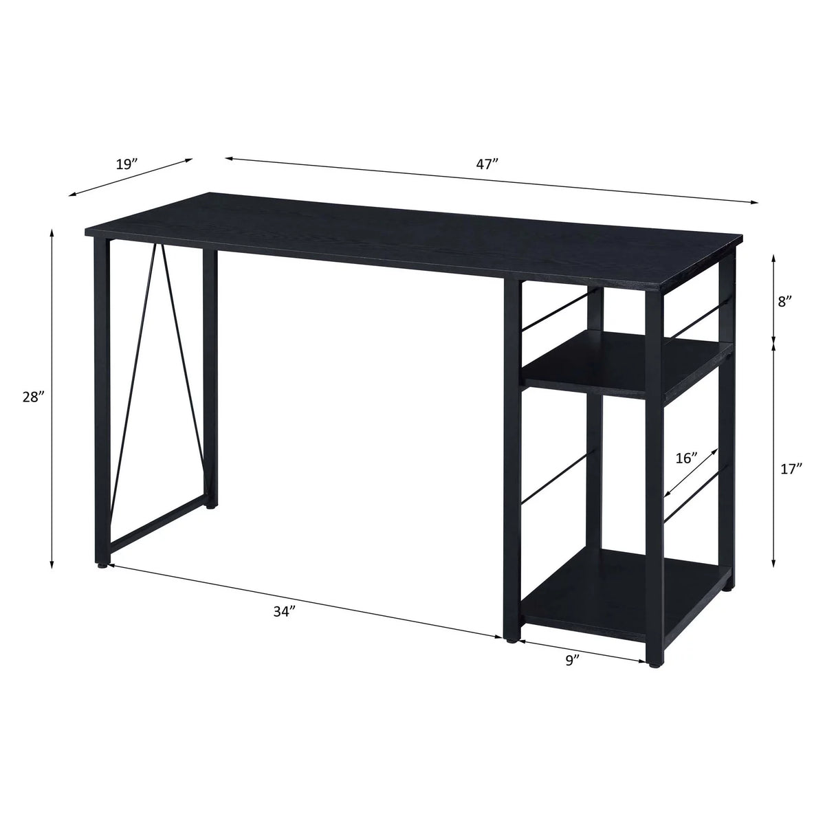 Black Writing Desk H4400
