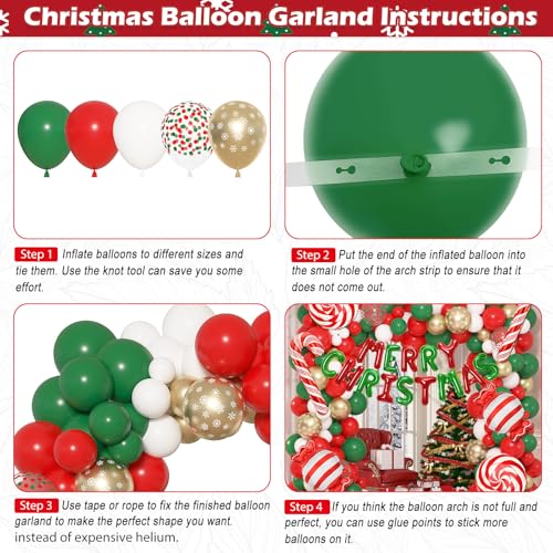 180 Pcs Christmas Balloon Arch Garland Kit D794466