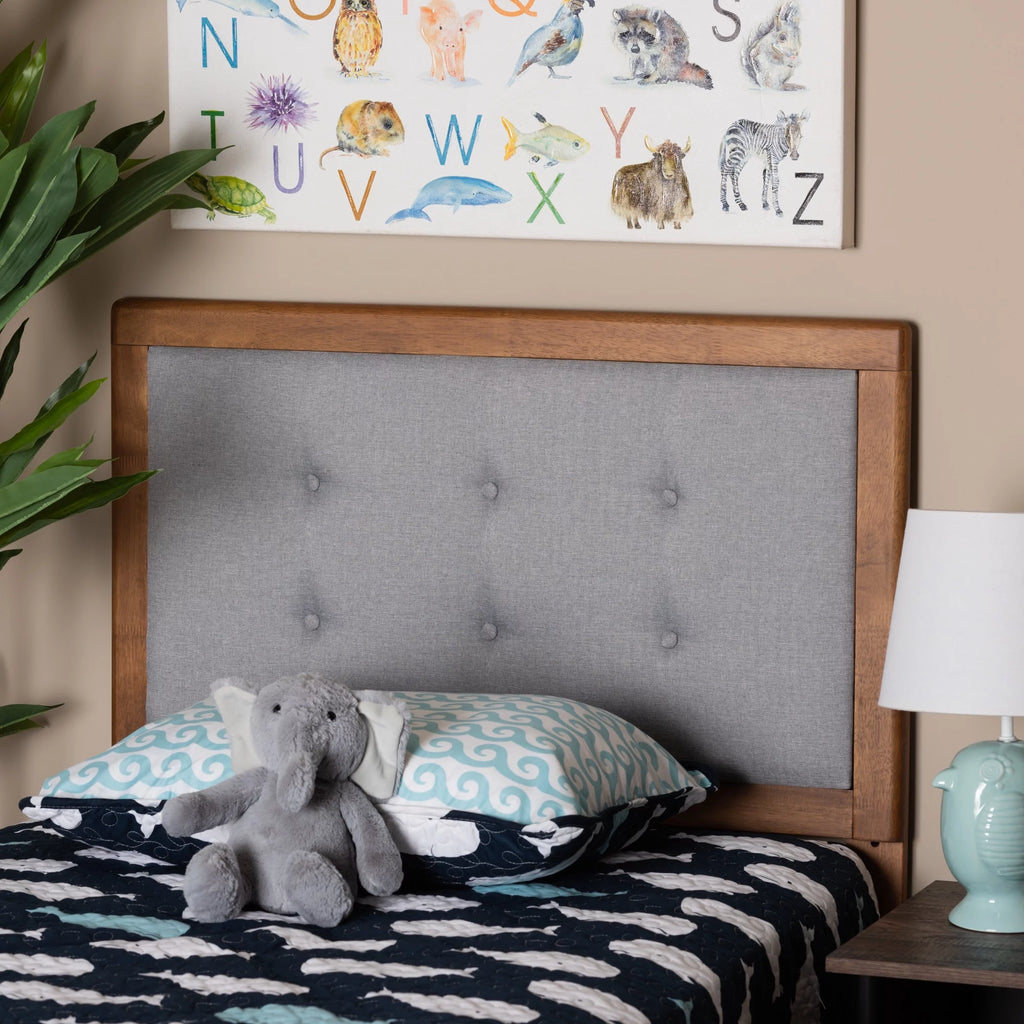 Light Grey Walnut Twin Headboard X556