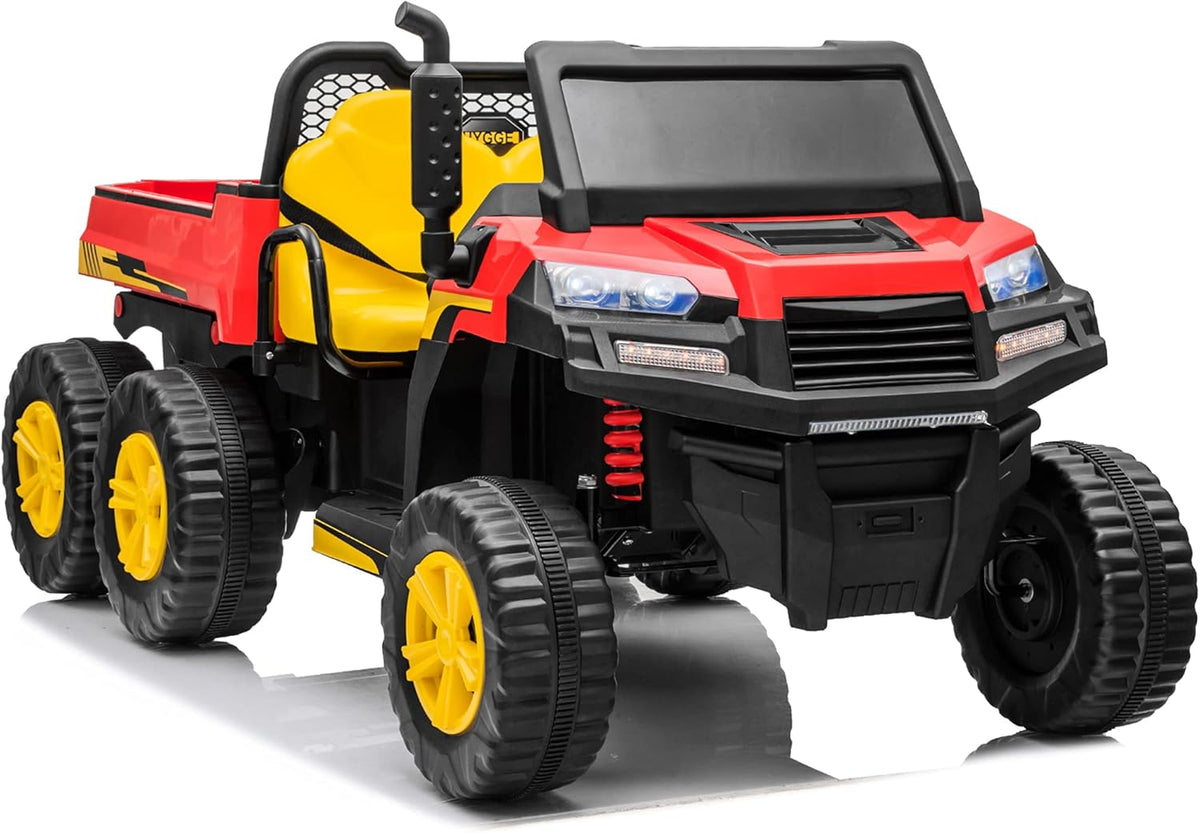 12V 2 Seater Kids Ride On Car with Remote Control 4WD Ride On Truck with Working Dump Bed Battery Powered 6 Wheels Ride On Toys Car, Bluetooth, Music Play, Green H344