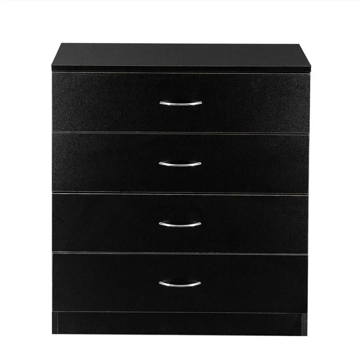 Black 4-Drawer MDF Wood Dresser A192291