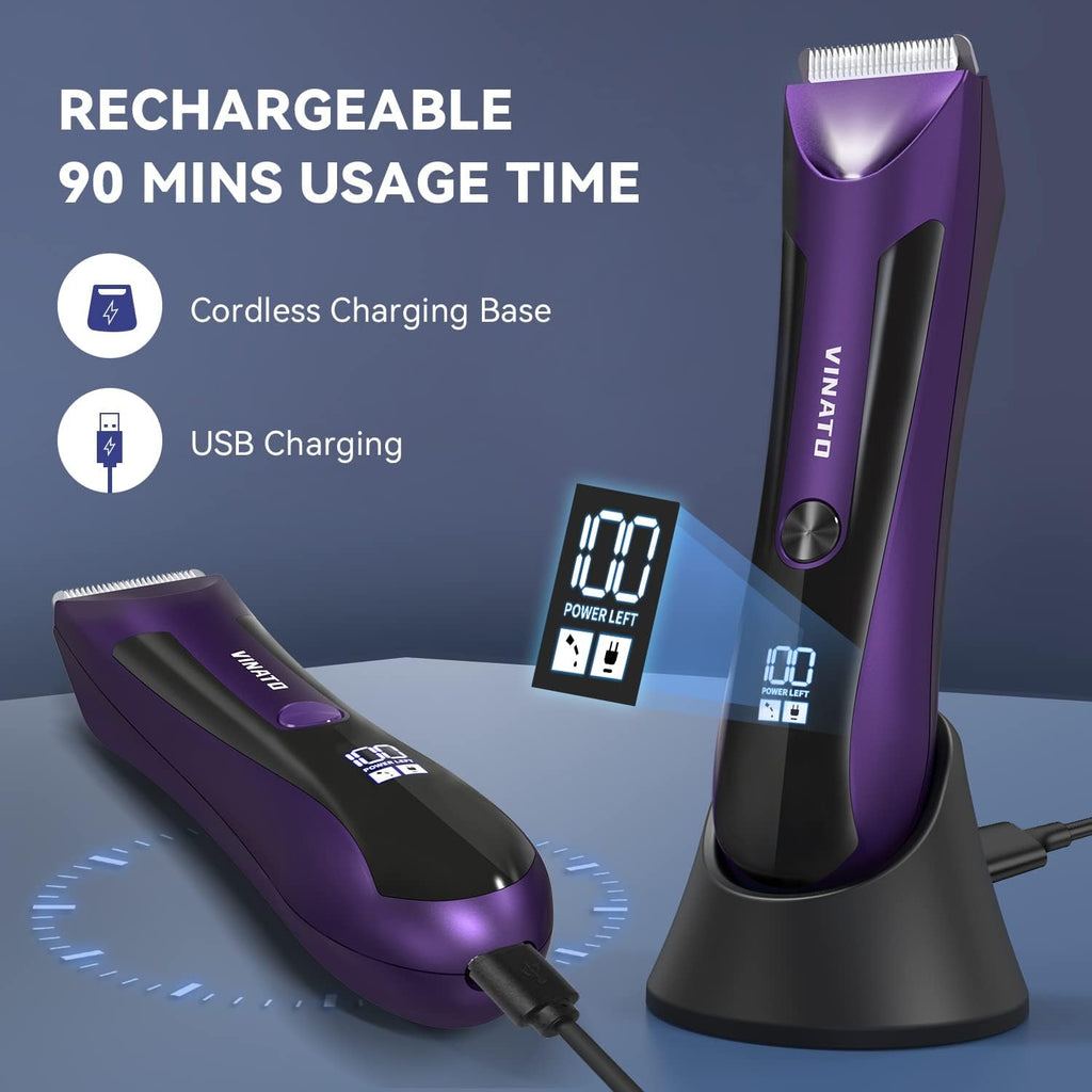 Waterproof Electric Body Hair Trimmer with Ceramic Blade A218584