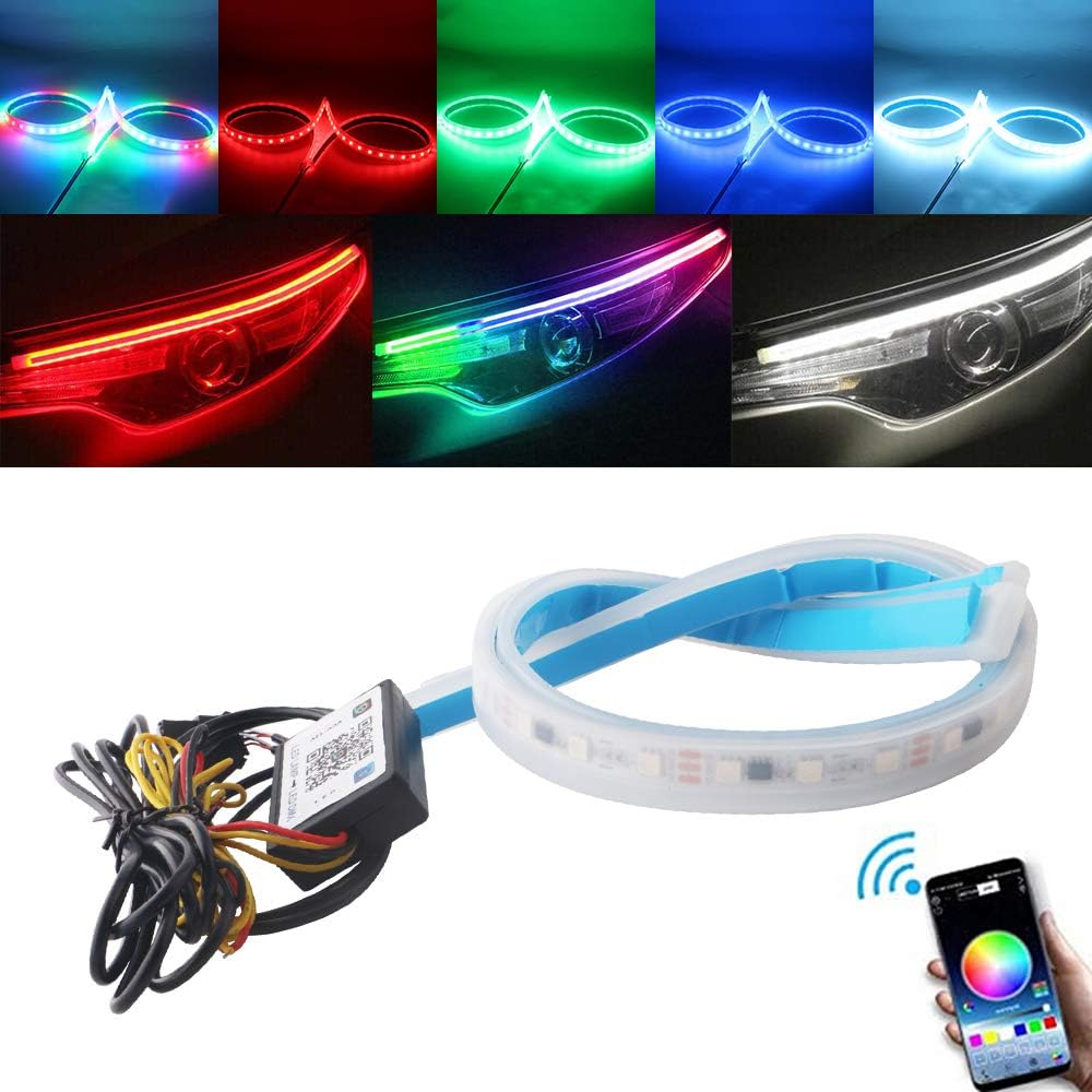 RGB Multi Color 60CM/24 Inch Waterproof LED Strip Lights 2Packs F332