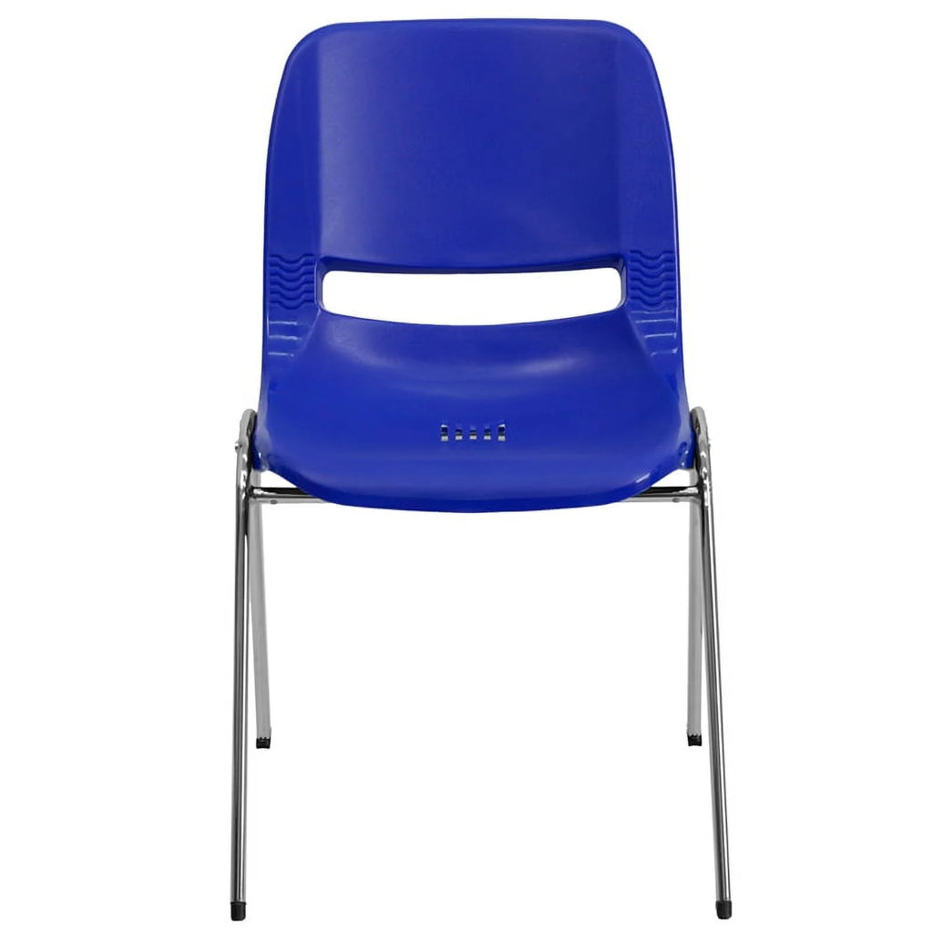 Navy Ergonomic Stack Chair with Chrome Frame C60679