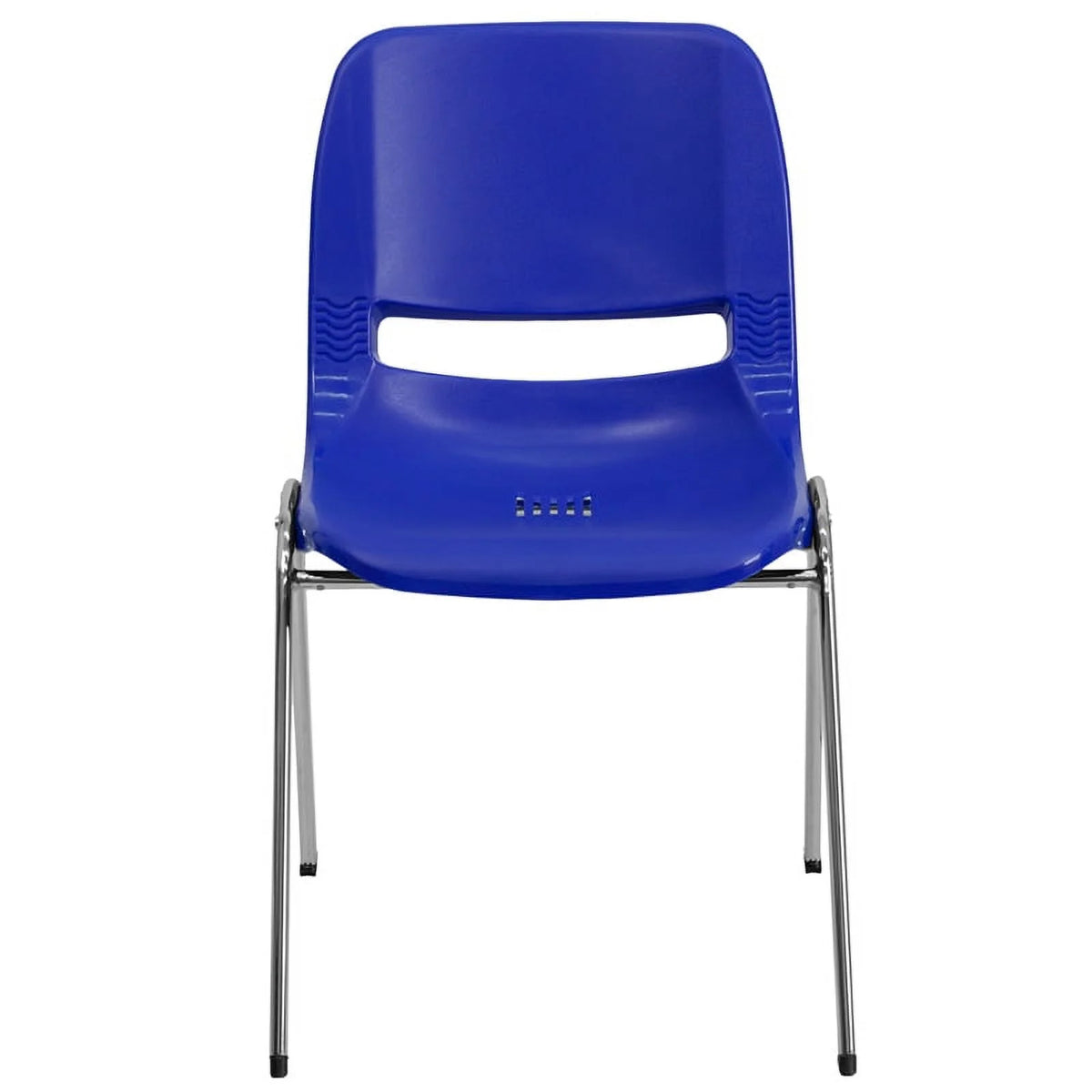 Navy Ergonomic Stack Chair with Chrome Frame C60679