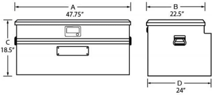Flush Mount Box Universal Aluminum W8547