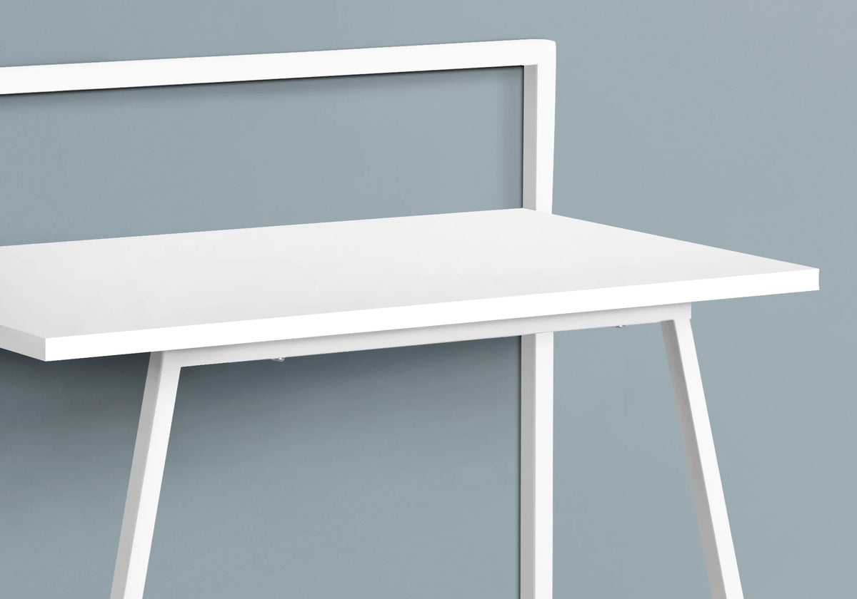 Computer Desk, 30"L, White Laminate, White Metal G572806