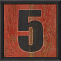Number Five Framed Textual Art O5392