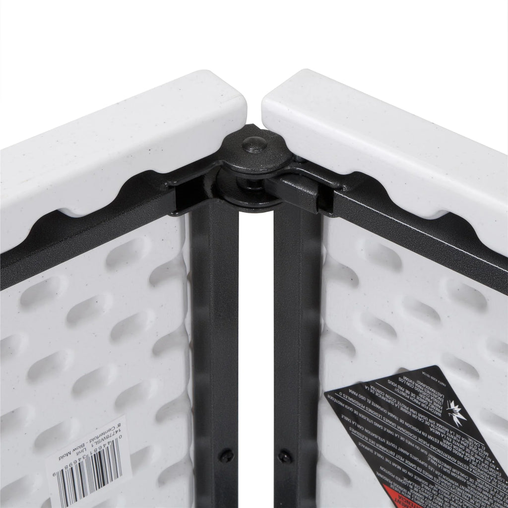 White Fold-in-Half Blow Molded Folding Table W254
