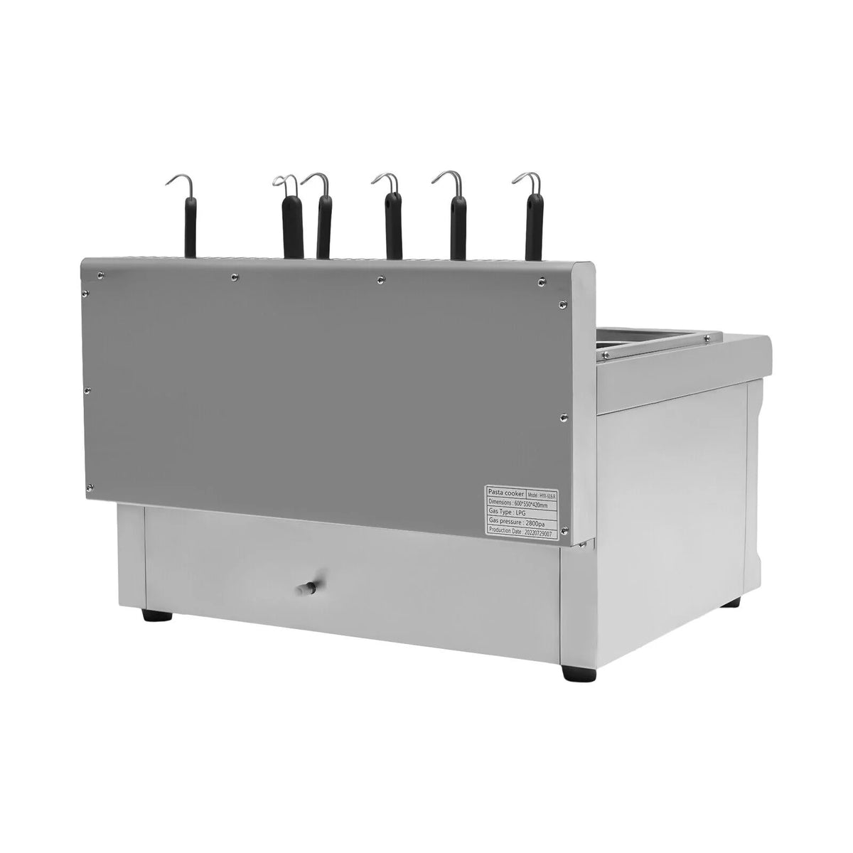6 Holes LPG Propane Gas Commercial Pasta Cooker with 2 Tanks J767
