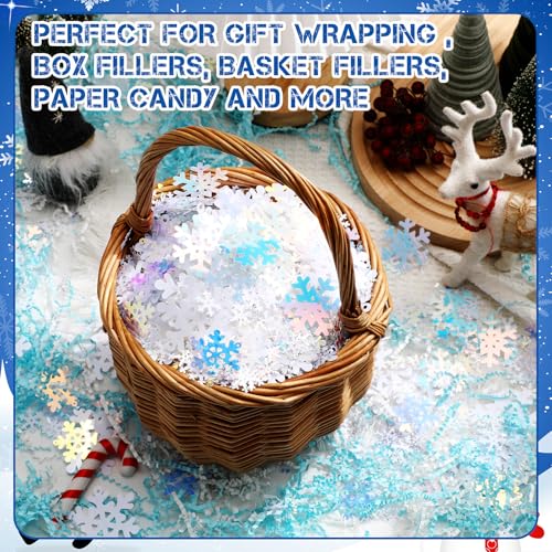 1 Lb Snowflake Glitter Confetti Table Scatter, 2 Pack Q704083