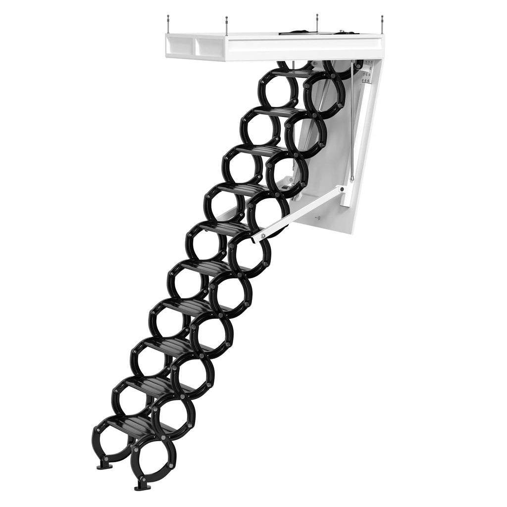 11 Steps Electric Aluminum Folding Ceiling Ladder with Remote Z7701