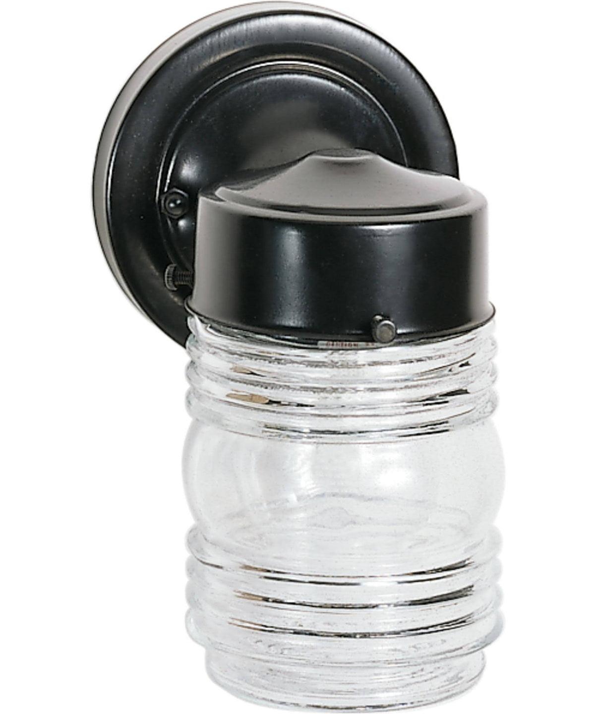 Black 1-Light Outdoor Mason Jar F495