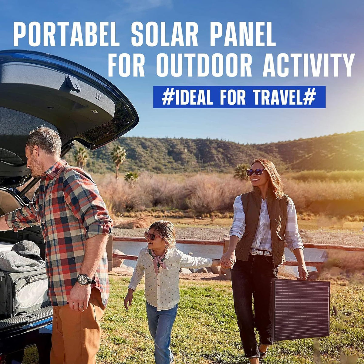 160W Foldable Monocrystalline Solar Panel with 20A MPPT Controller K264