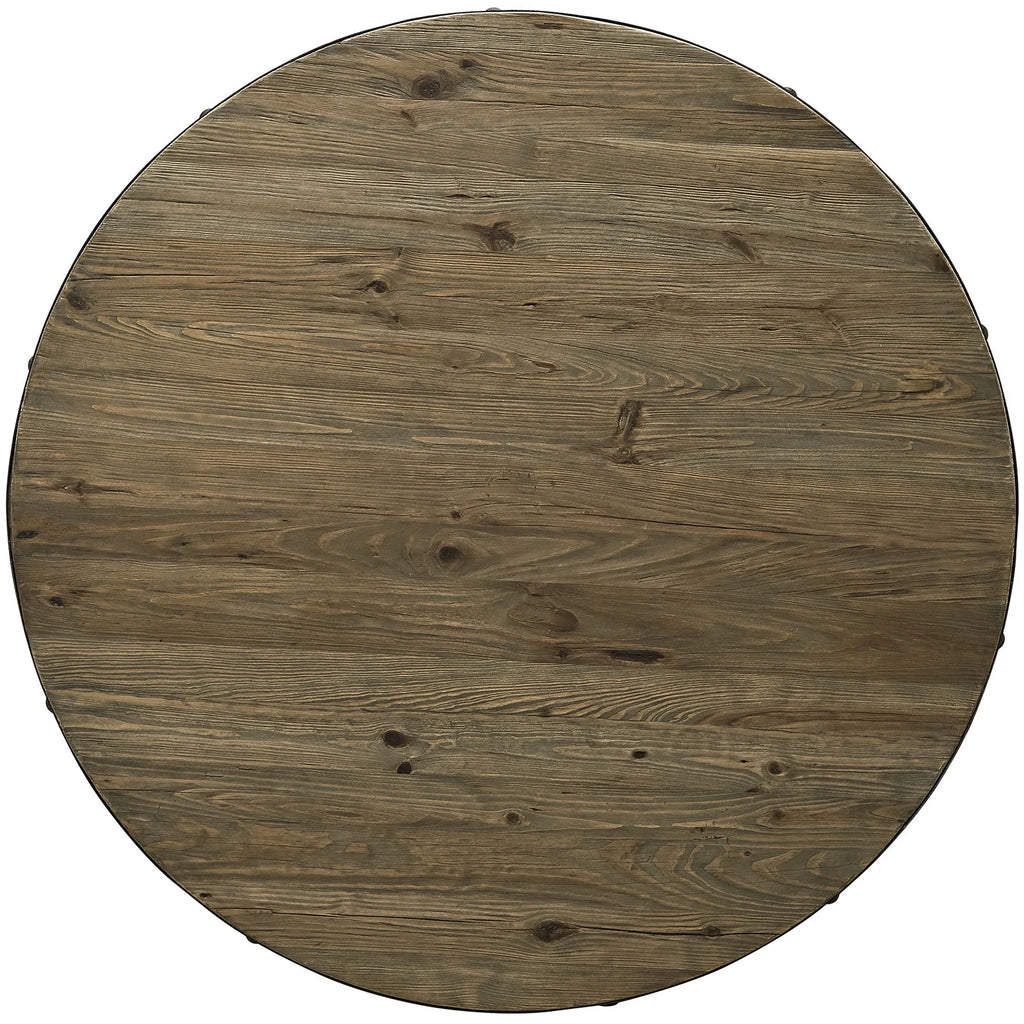 48" Round Wood Top Dining Table D6966