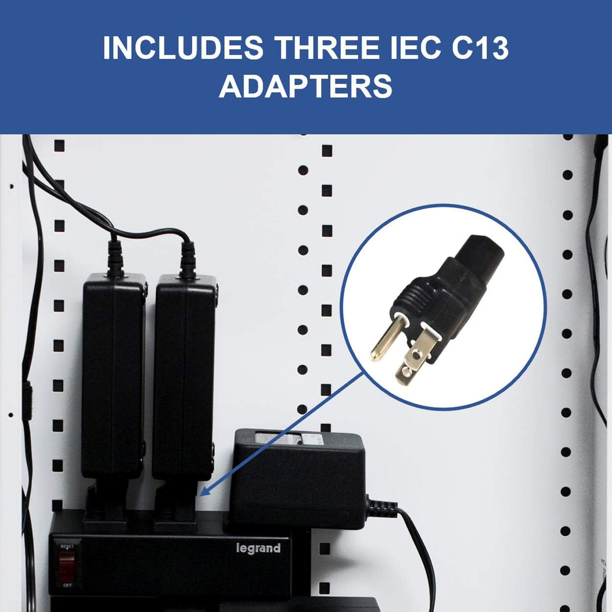 6 Outlet Half Width Power Strip, Pack of 2 C672