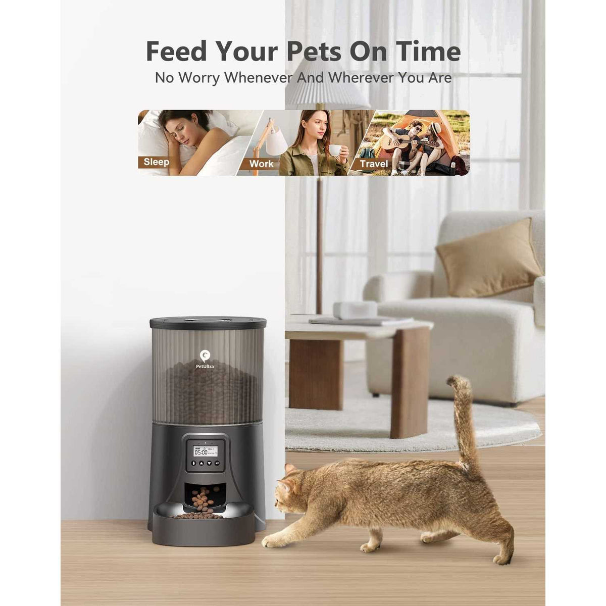 Automatic 4L Timed Pet Dry Food Dispenser I6580