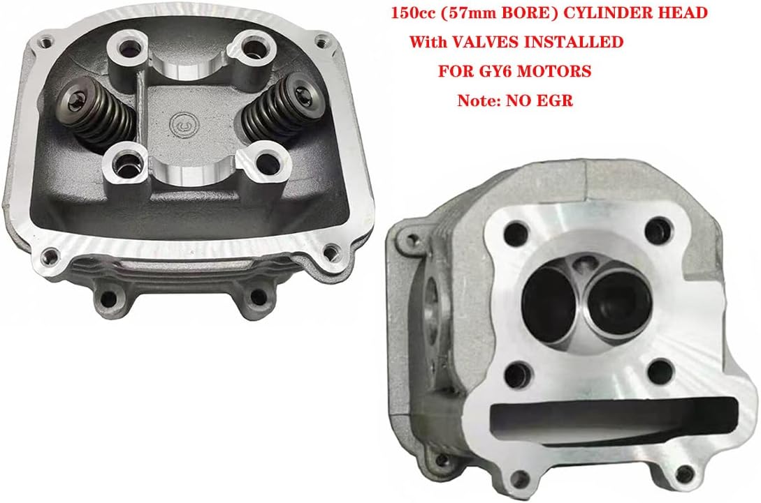 150cc GY6 Engine Rebuild Kit Cylinder Kit Cylinder Head Pack of 2 I4675