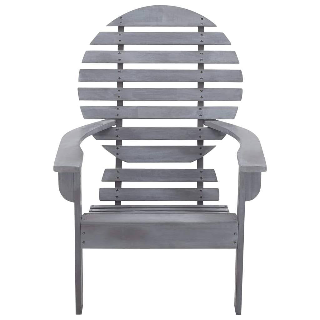Gray Solid Acacia Wood Adirondack Chair X341