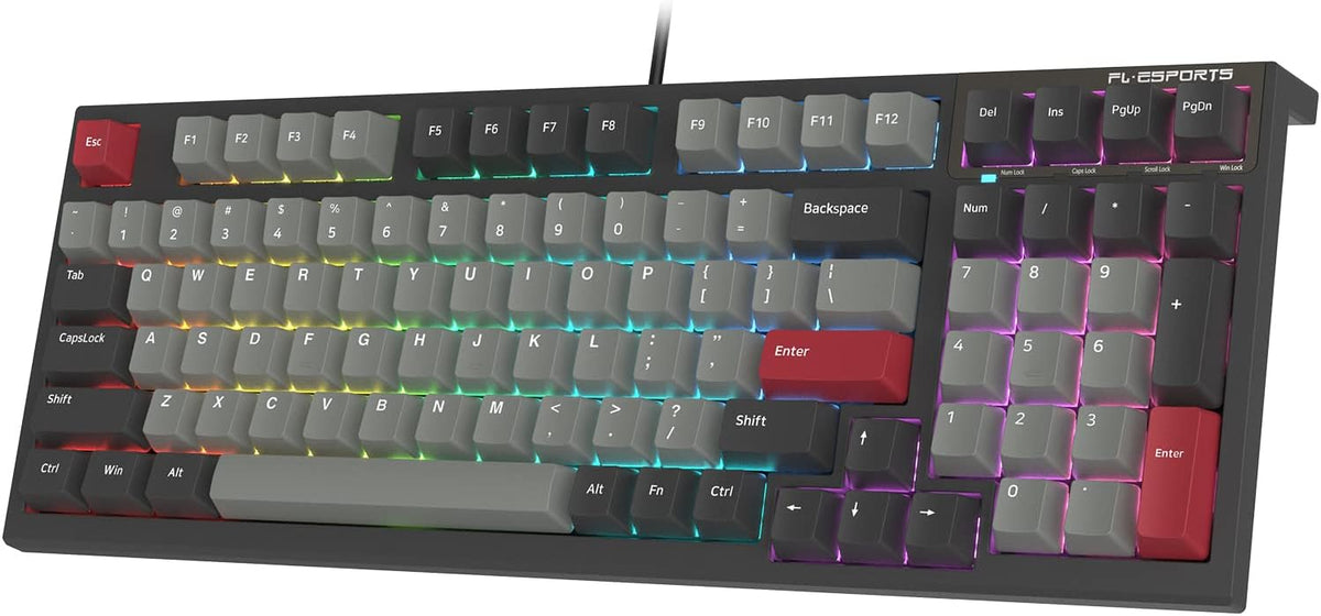98 Keys Wired Mechanical Gaming Keyboard with RGB T87977