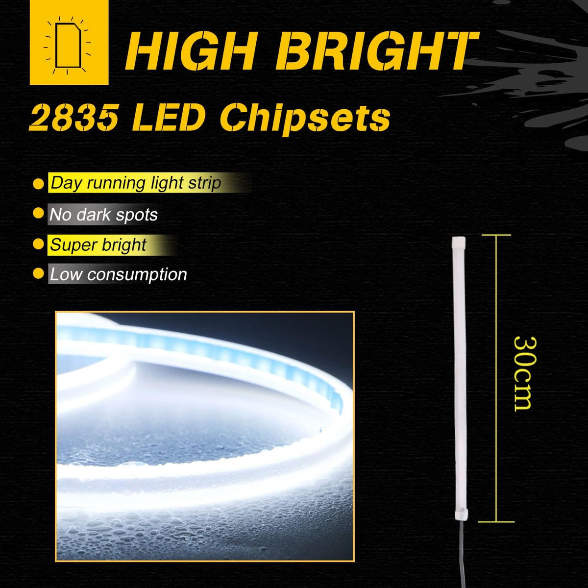 RGB Multi Color 60CM/24 Inch Waterproof LED Strip Lights 2Packs F332
