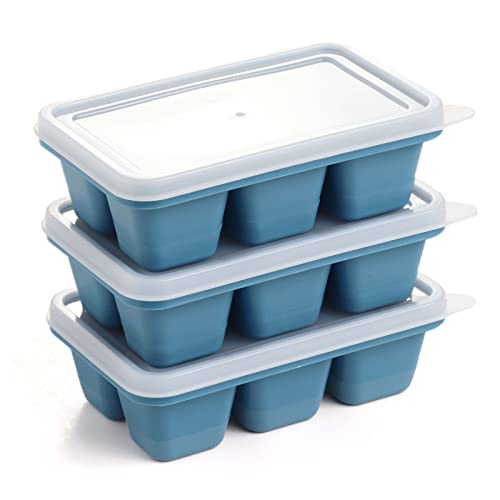 3 Pack Mini Ice Cube Trays with Lid Silicone B194283