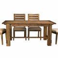 Solid Wood Trestle Table with Extension Leaf C645215