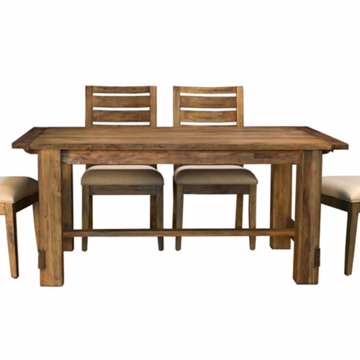 Solid Wood Trestle Table with Extension Leaf C645215