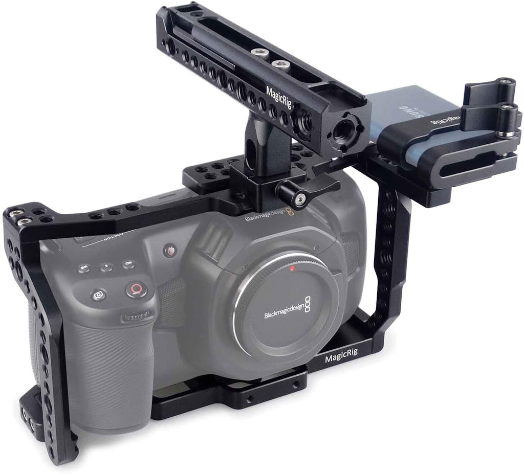 BMPCC 4K & 6K Cage with Rotating NATO Handle, T5 SSD Mount H8880