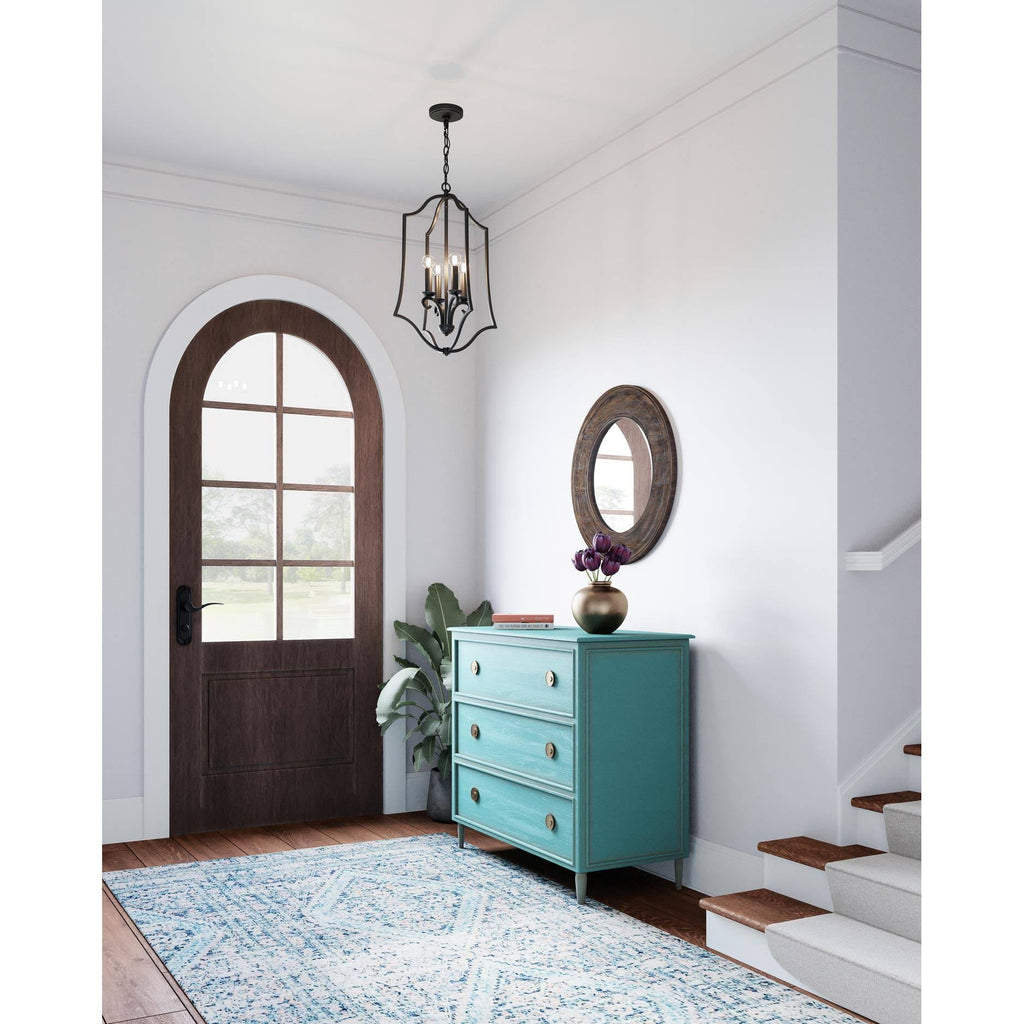 4 Light Matte Black Foyer T349