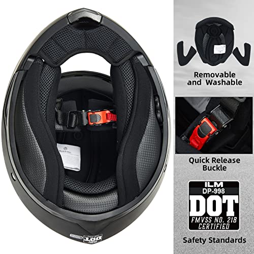 Modular Full Face Motorcycle Helmet with Dual Visor W4712