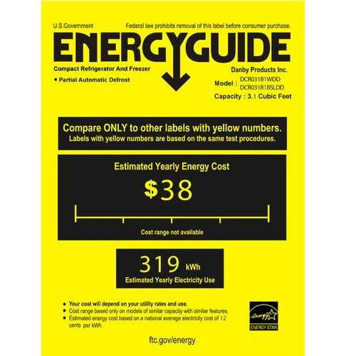 3.1 Cu ft 2-Door Compact Refrigerator X7749