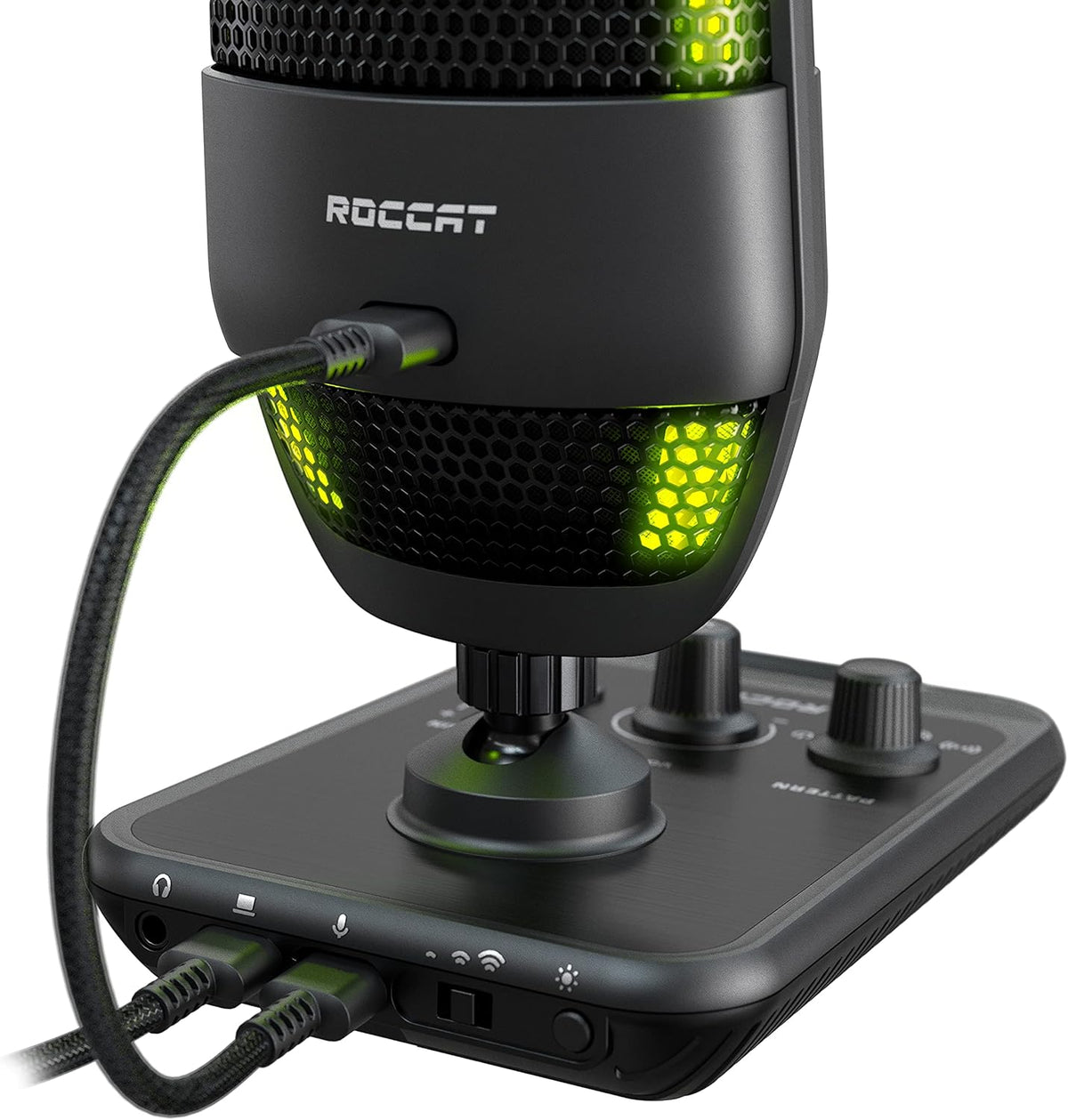 Black USB Microphone with RGB AIMO Lighting G93572