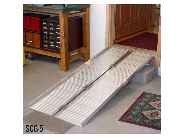 Folding Mobility and Utility Ramp, 600 lb. Capacity, 5 ft Long O46048