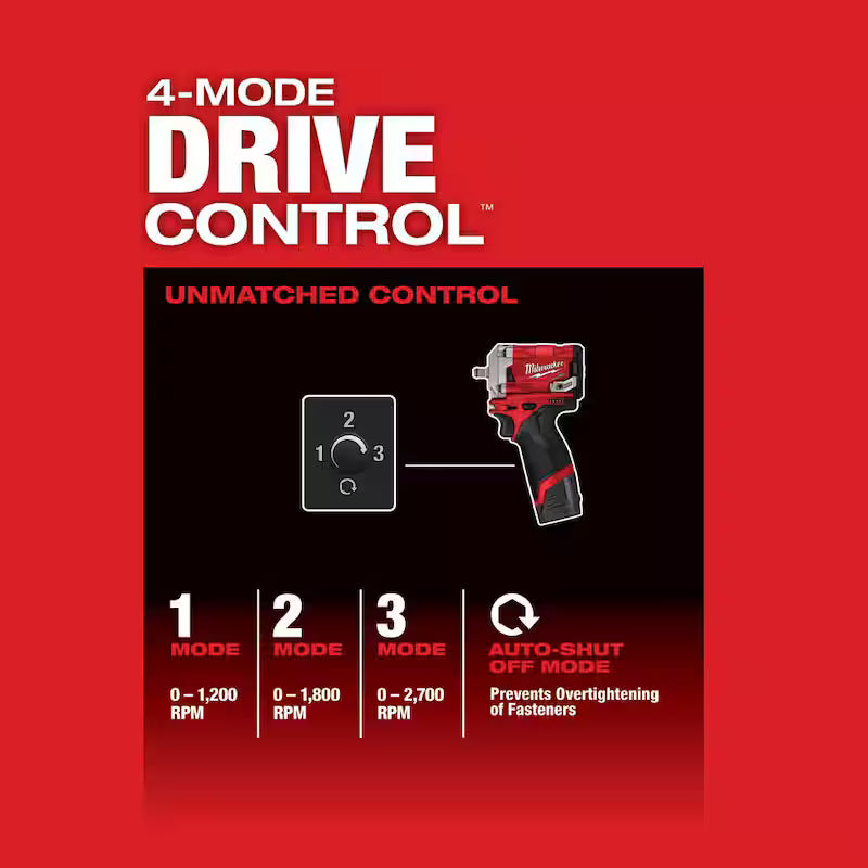 12V Li-Ion Brushless Cordless 3/8 in. Impact Wrench & High Speed Ratchet Q7281
