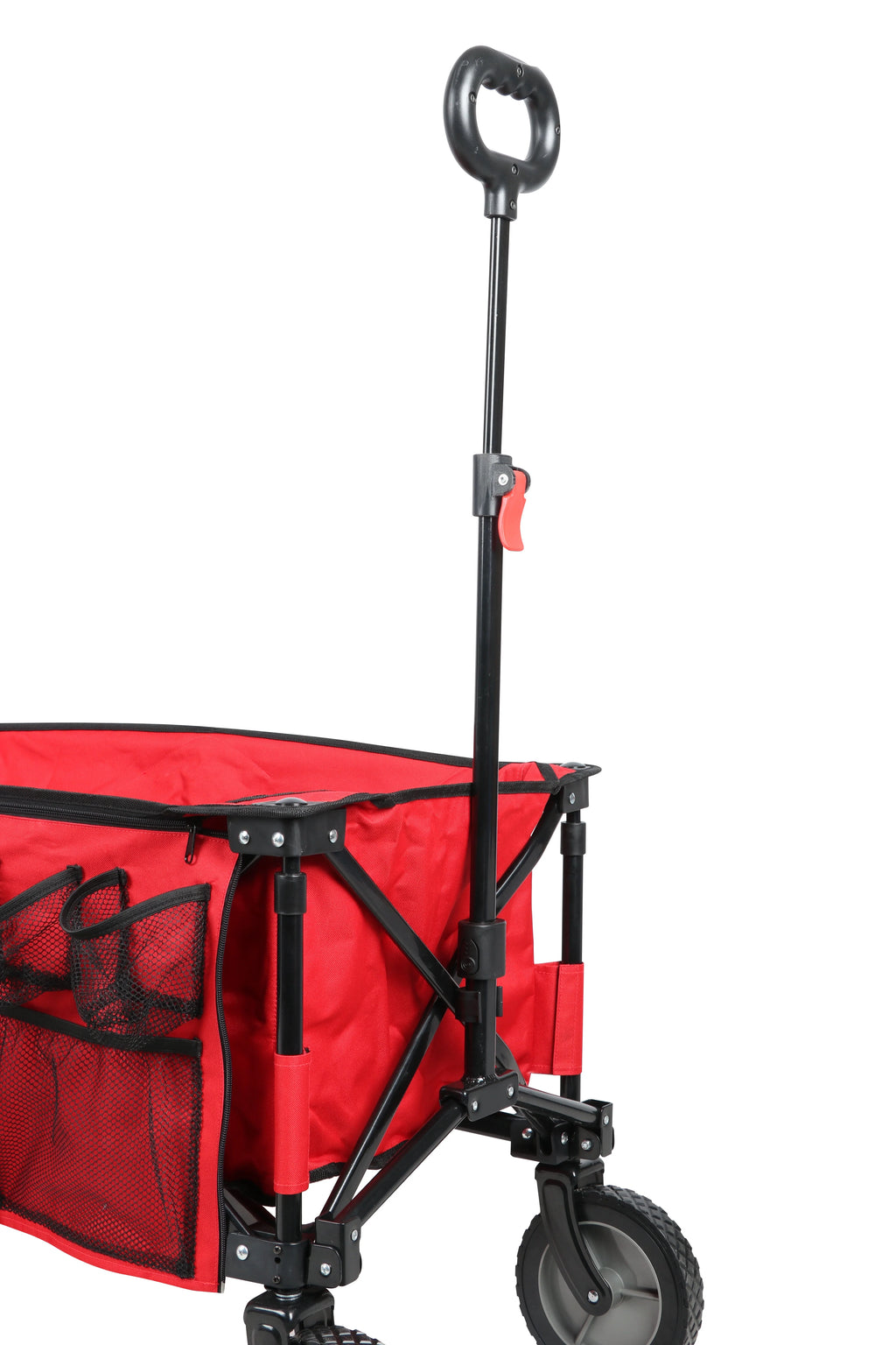 Camping Utility Wagon with Tailgate & Extension Handle, Red T2695