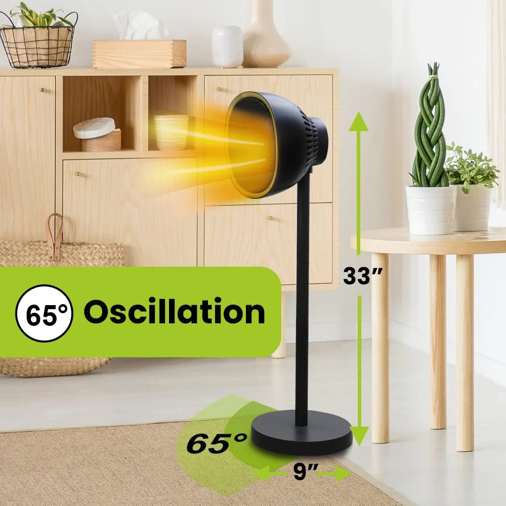 1500W Oscillating Ceramic Space Heater with Remote Control S1754
