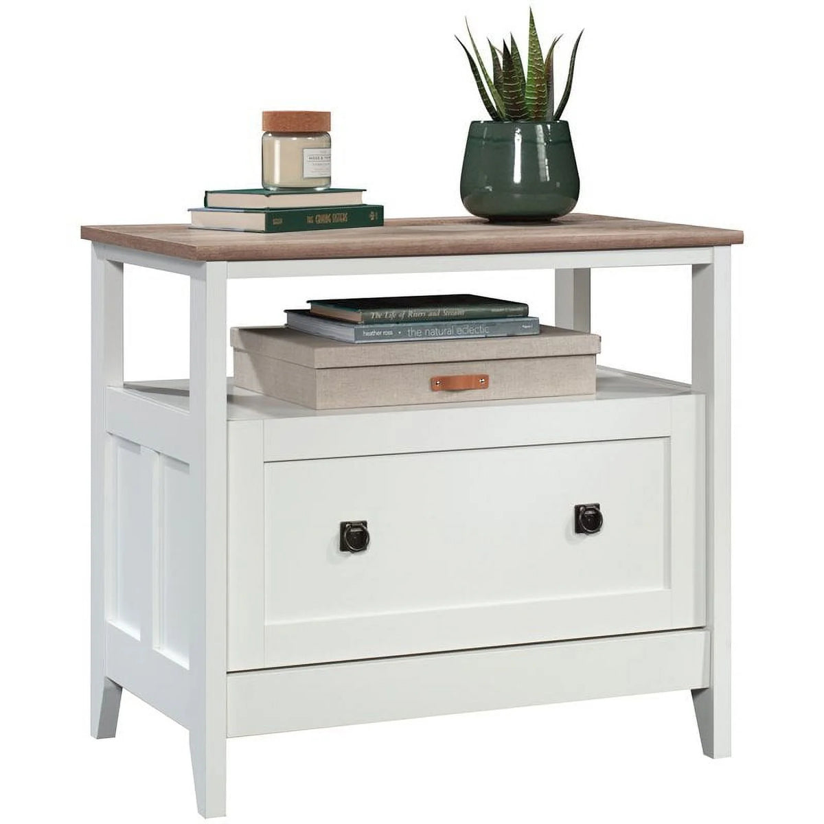 Engineered Wood Lateral File Cabinet in Glacier White P60452