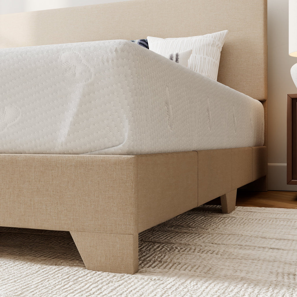Queen Upholstered Platform Bed Frame with Adjustable Headboard K11826