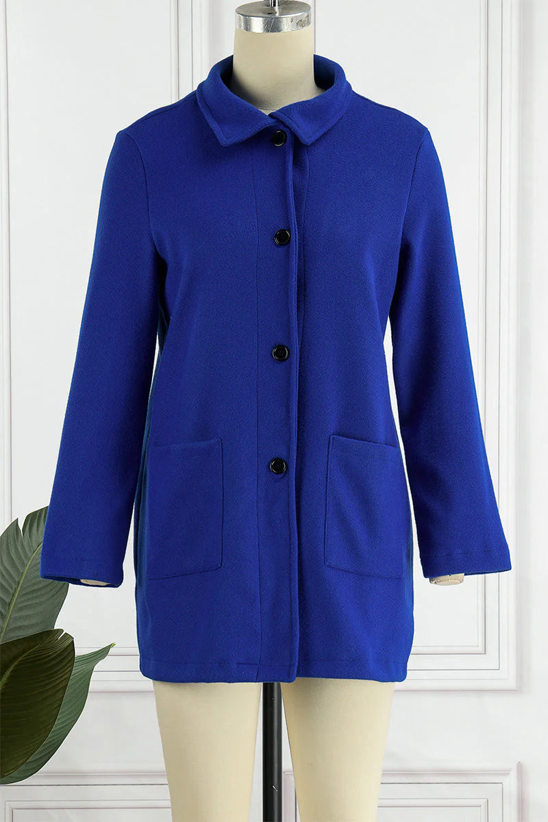 Solid Color Mandarin Collar Outerwear G961442