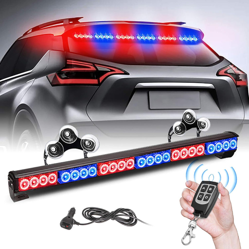 27 Inch 6 Panel Amber and White LED Strobe Light Bar Pack of 2 R76081