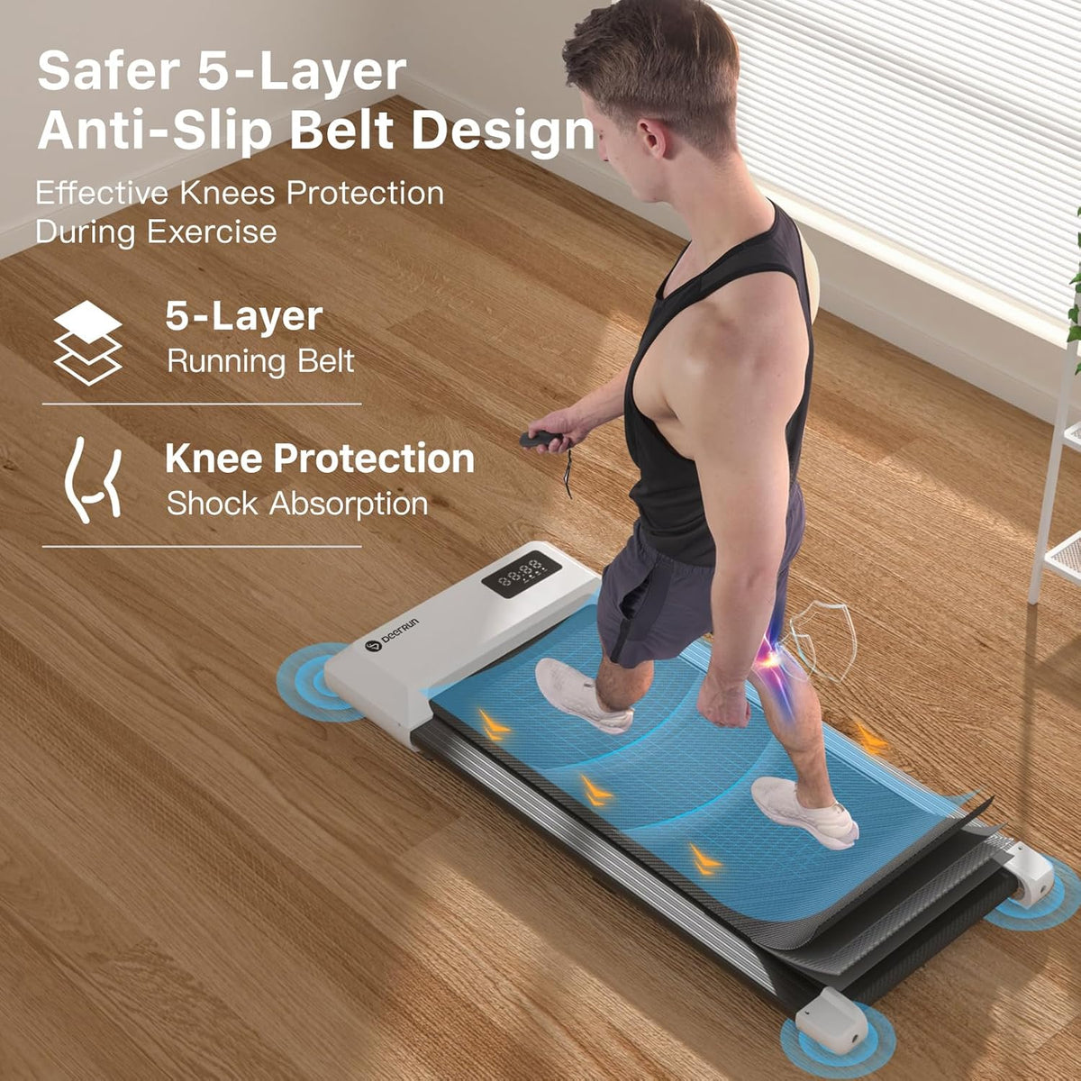 Walking Pad Treadmill with 265lbs Capacity W38666