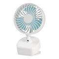 4 Inch Battery Operated Clip on Desk Fan White E4908