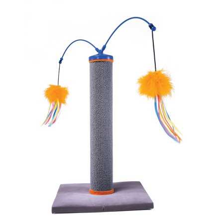 Carpet Cat Scratching Post with Spinning Wand W5437