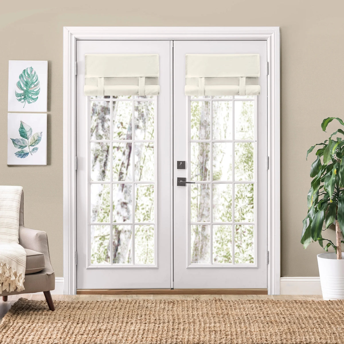 French Door Harmony Shade - 25"X70" Gray O756502