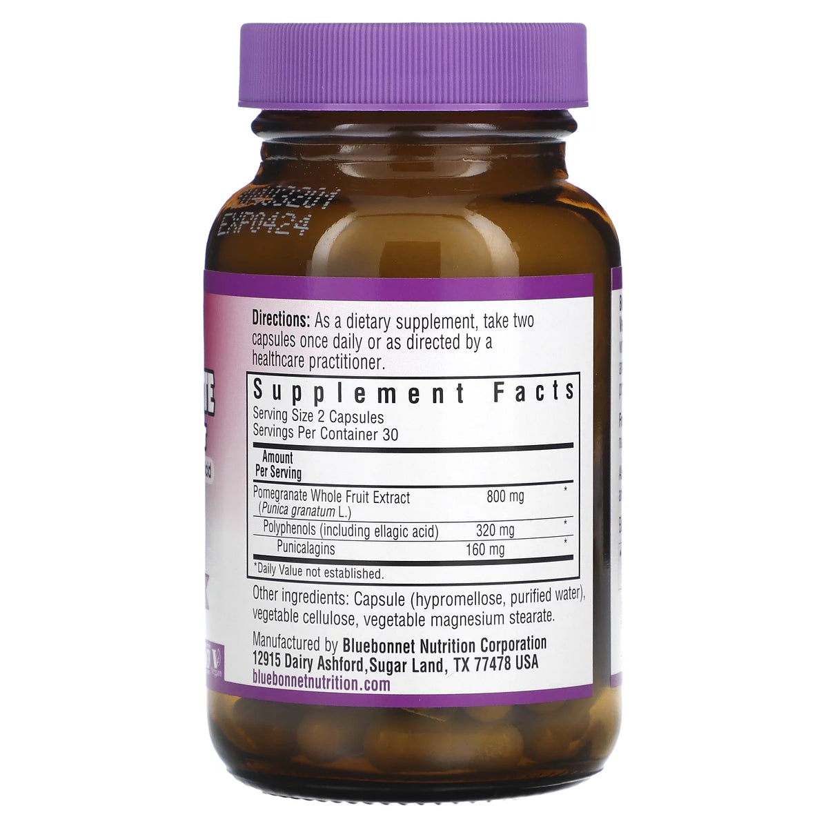 Pomegranate Whole Fruit Extract 60 Vegetable Capsules W3999