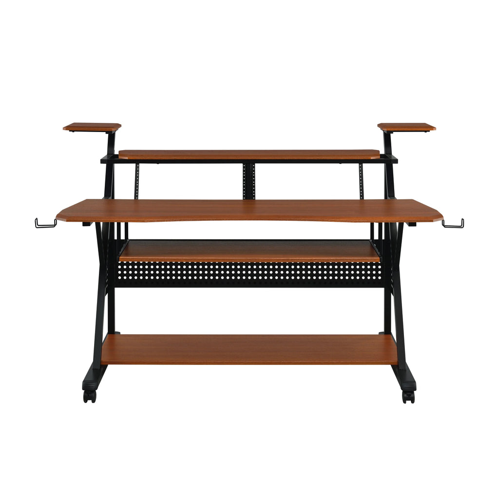 Cherry & Black Desk W493