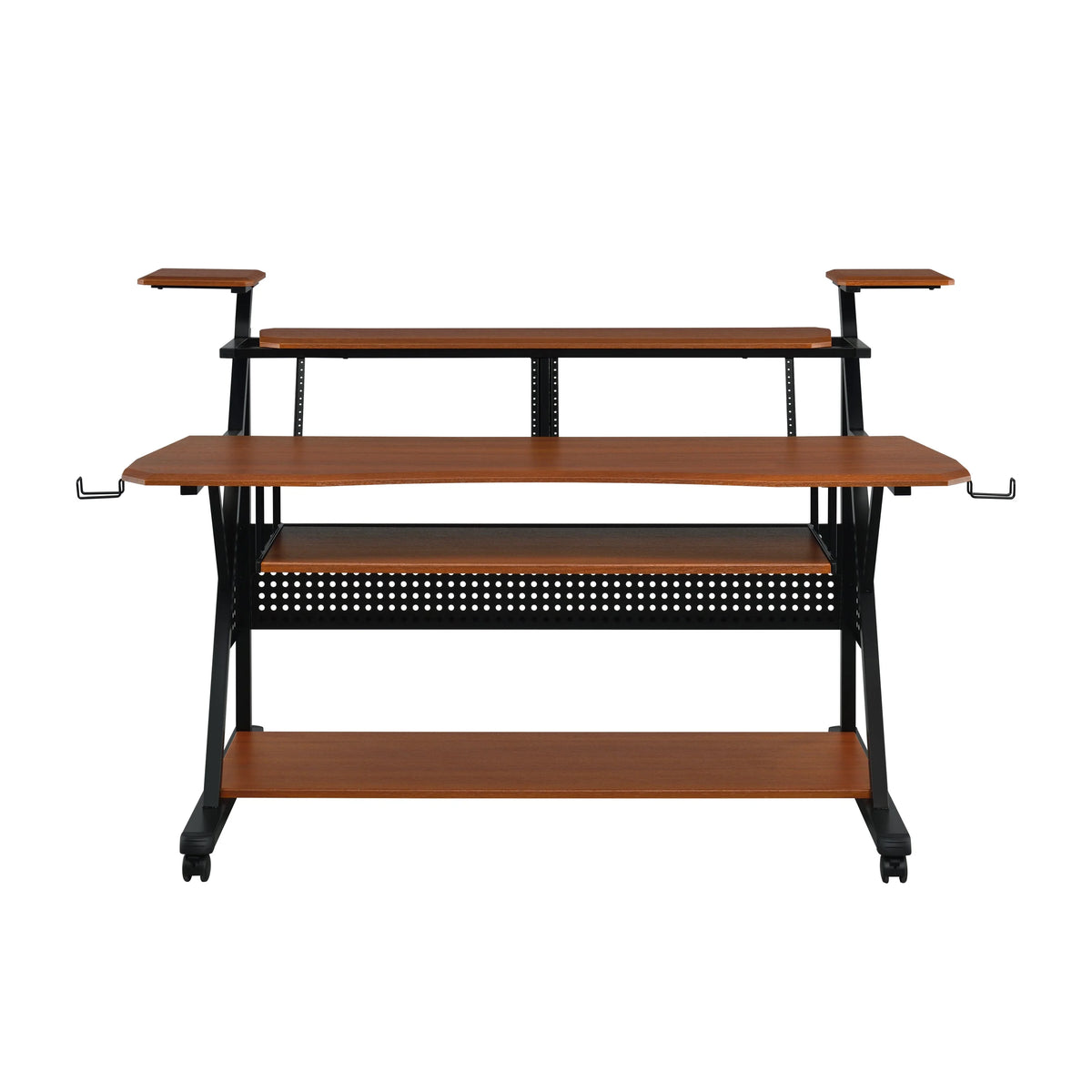 Cherry & Black Desk W493