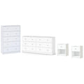 4 Piece Bedroom Set in White J966724